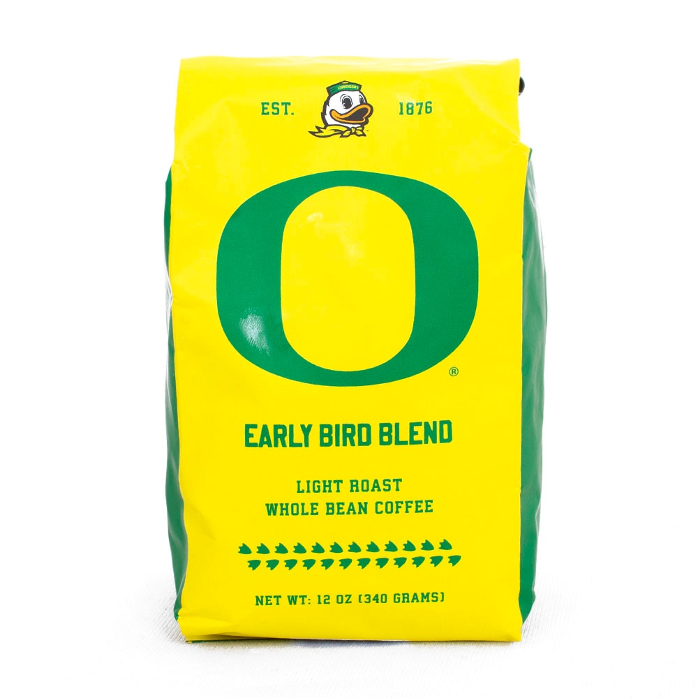 Classic Oregon O, Coffee/Tea, Food & Beverage, Early Bird Blend, Light Roast, Whole Bean, 12 ounce, 955554